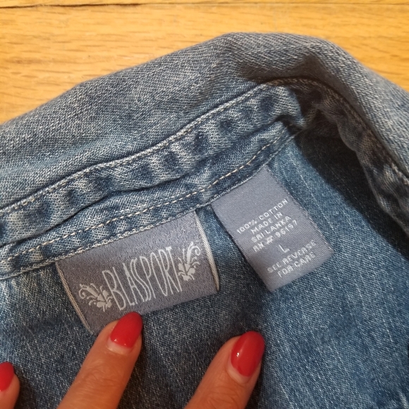 BLASSPORT Vintage Sleeveless Jeans Dress With Buttons on the Front Size L. - Picture 15 of 15